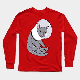 Cat in a Cone Long Sleeve T-Shirt